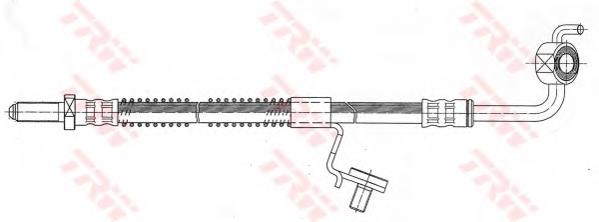 Tubo flexible de frenos delantero izquierdo PHD343 TRW