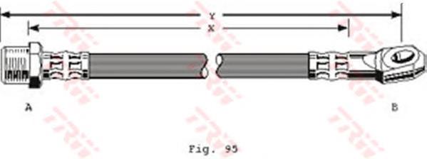 Latiguillos de freno delantero 461251 Cautex