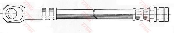 Tubo flexible de frenos delantero Cautex 180002
