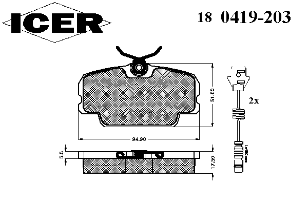 180419-203 Icer pastillas de freno delanteras