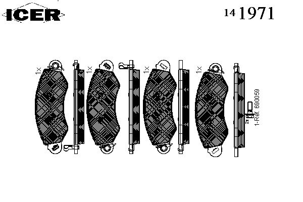 141971 Icer pastillas de freno delanteras