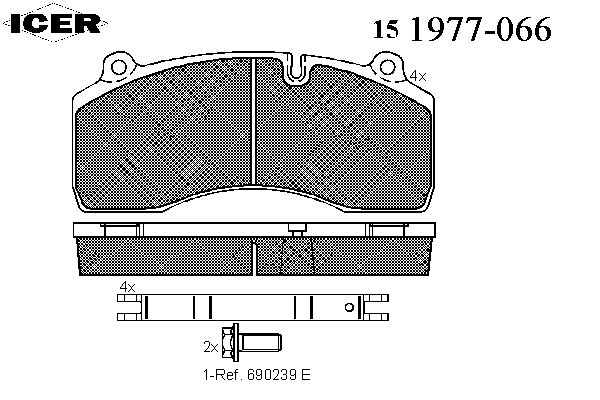 151977066 Icer pastillas de freno delanteras