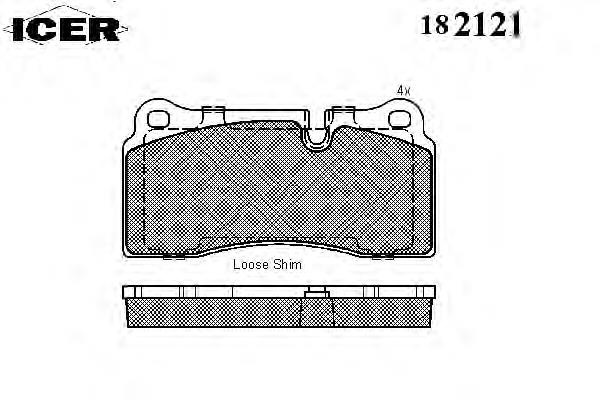 Pastillas de freno traseras 182121 Icer