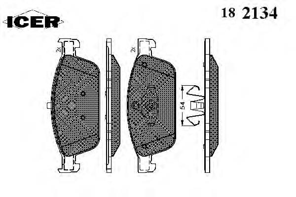 Pastillas de freno delanteras Icer 182134