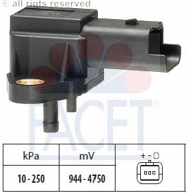 Sensor de presión del aire de admisión Facet 103030