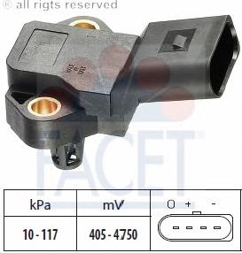 103105 Facet sensor de presion del colector de admision