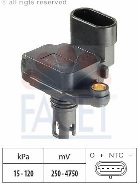 103086 Facet sensor de presion del colector de admision