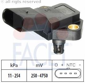 103083 Facet Sensor de presión de sobrealimentación