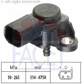 103102 Facet sensor de presion de carga (inyeccion de aire turbina)