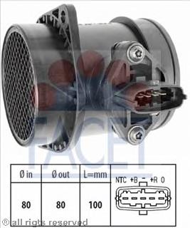 10.1492 Facet sensor de flujo de aire/medidor de flujo (flujo de aire masibo)