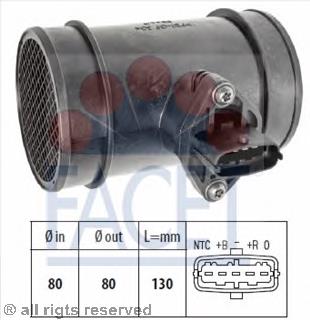 Sensor De Flujo De Aire/Medidor De Flujo (Flujo de Aire Masibo) 101495 Facet