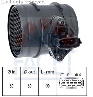 Sensor De Flujo De Aire/Medidor De Flujo (Flujo de Aire Masibo) 101300 Facet