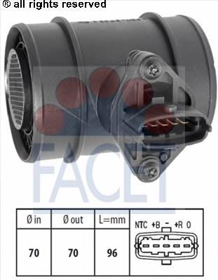 101289 Facet sensor de flujo de aire/medidor de flujo (flujo de aire masibo)