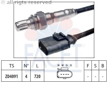 108056 Facet sonda lambda, sensor de oxígeno despues del catalizador derecho