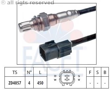 108017 Facet sonda lambda, sensor de oxígeno despues del catalizador izquierdo