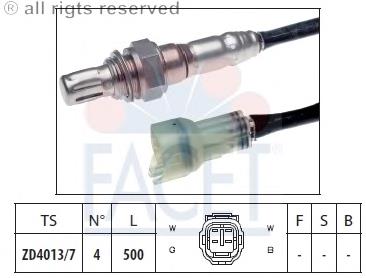 Sonda Lambda Sensor De Oxigeno Post Catalizador 108037 Facet