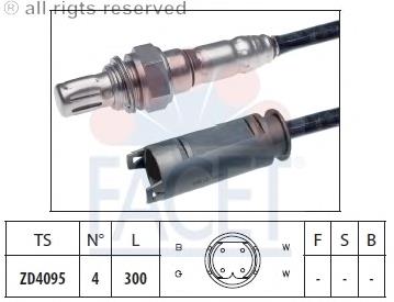 Sonda Lambda, Sensor de oxígeno despues del catalizador izquierdo 107963 Facet