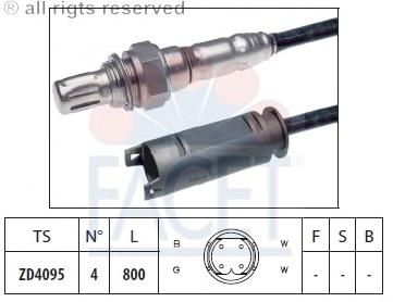 107964 Facet sonda lambda sensor de oxigeno post catalizador