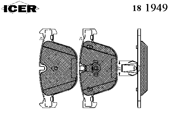 181949 Icer pastillas de freno traseras