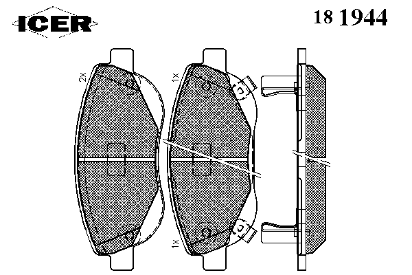 181944 Icer pastillas de freno delanteras