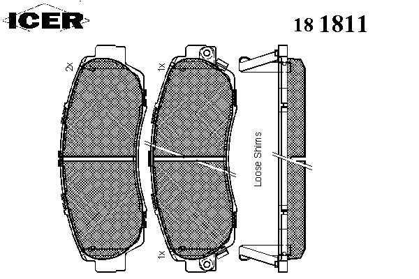 Pastillas de freno 181811 Icer