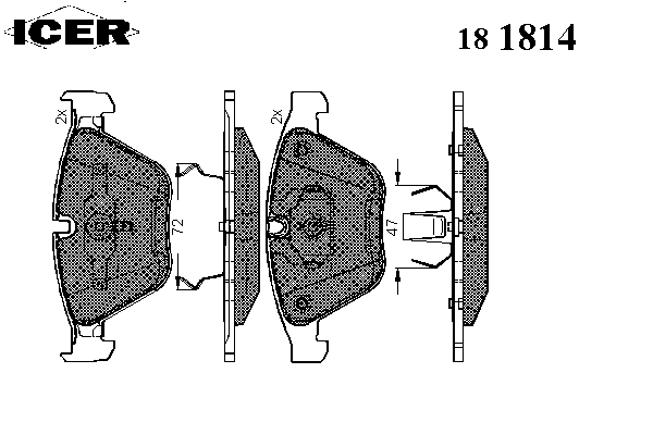 181814 Icer pastillas de freno delanteras