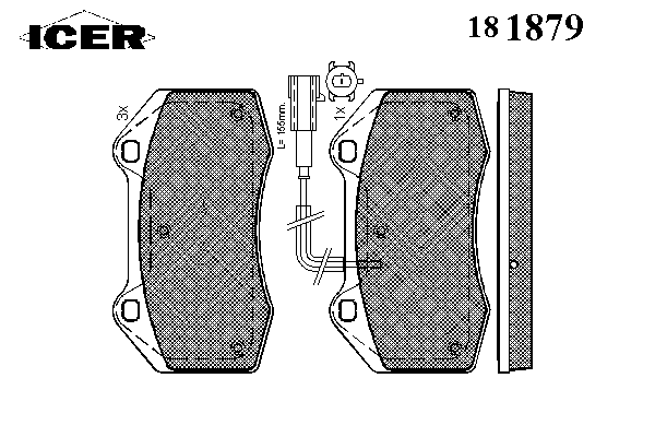 181879 Icer pastillas de freno delanteras