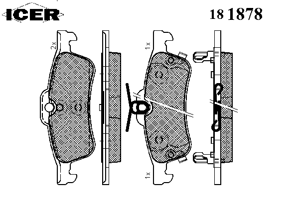 181878 Icer pastillas de freno traseras