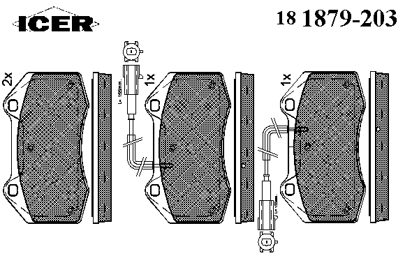 181879203 Icer pastillas de freno delanteras