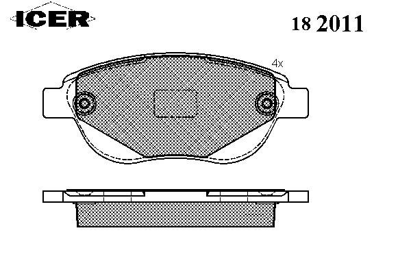 182011 Icer pastillas de freno delanteras