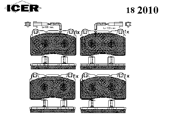 182010 Icer pastillas de freno delanteras