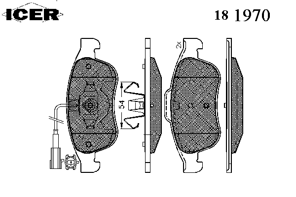 181970 Icer pastillas de freno delanteras