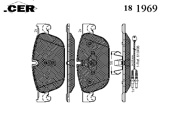 181969 Icer pastillas de freno delanteras