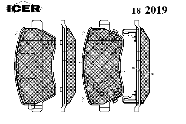 182019 Icer pastillas de freno delanteras