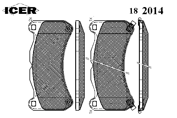Pastillas de freno delanteras 182014 Icer