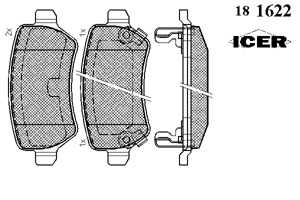 181622 Icer pastillas de freno traseras