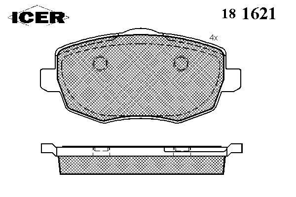 181621 Icer pastillas de freno delanteras