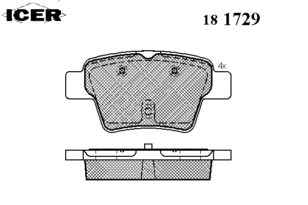 181729 Icer pastillas de freno traseras