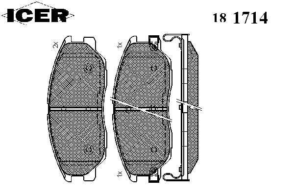 181714 Icer pastillas de freno delanteras