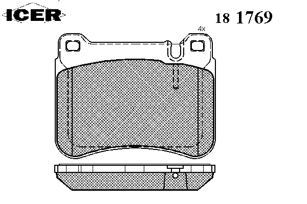 181769 Icer pastillas de freno delanteras