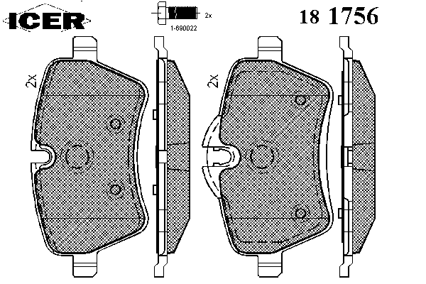 181756 Icer pastillas de freno delanteras