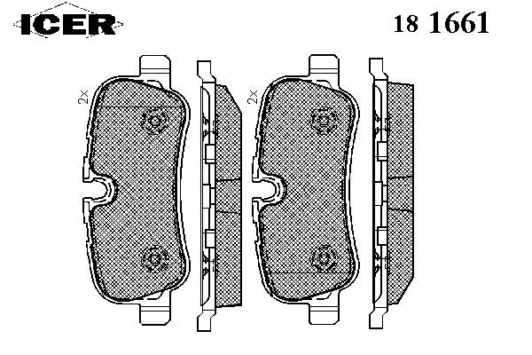 181661 Icer pastillas de freno traseras