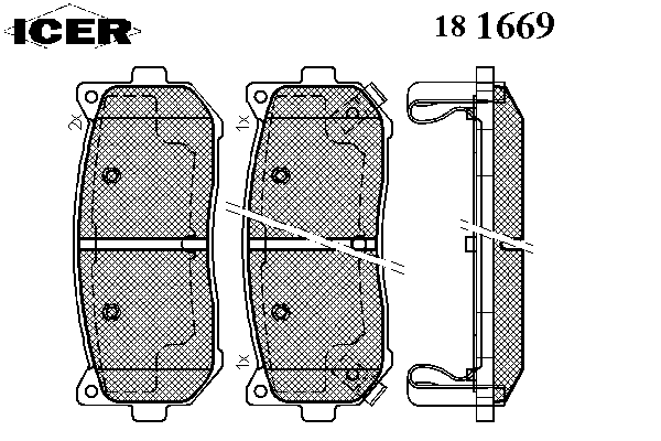 181669 Icer pastillas de freno traseras