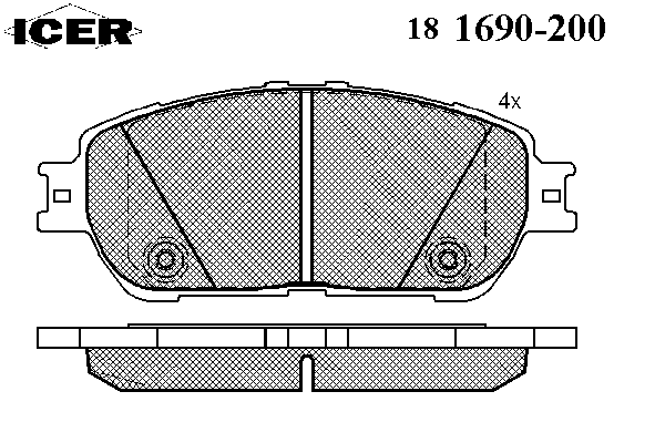 181690-200 Icer pastillas de freno delanteras