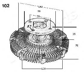 VC102 Japan Parts Embrague viscoso
