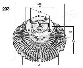 Embrague del ventilador Japan Parts VC203