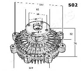 Embrague, ventilador del radiador VC502 Japan Parts