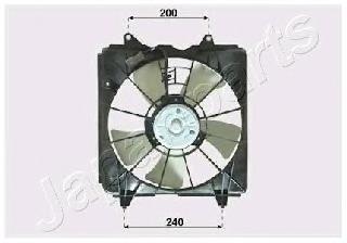 Difusor de radiador, ventilador de refrigeración, condensador del aire acondicionado, completo con motor y rodete VNT192001 Japan Parts