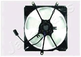 VNT151015 Japan Parts difusor de radiador, ventilador de refrigeración, condensador del aire acondicionado, completo con motor y rodete