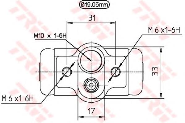 Comprar BWD229 TRW Cilindro de freno de rueda trasera